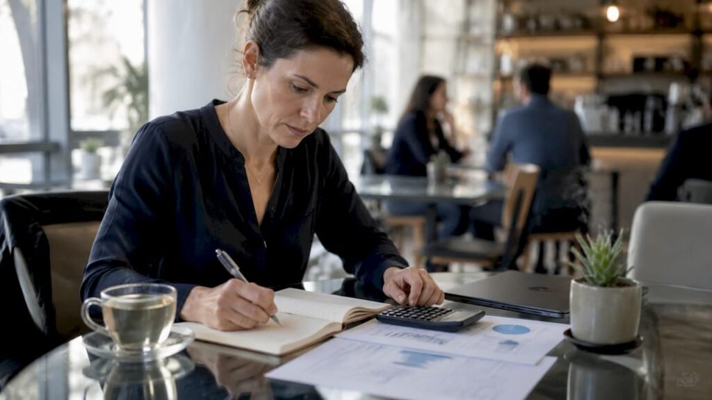 Statistician working on research significance notes